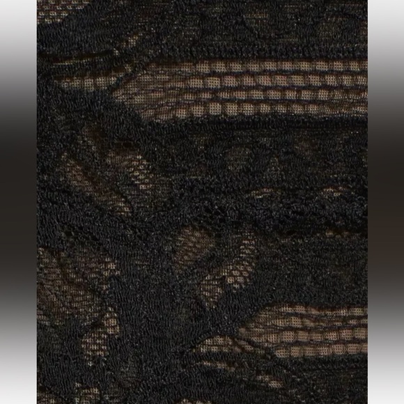 Nicole Miller Illusion Yoke Lace Sheath Dress Worn by Grace Sz L Black - Picture 7 of 12